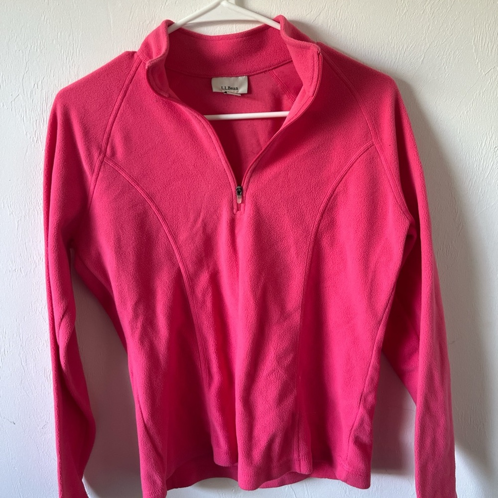 L.L. Bean Vibrant Pink Fleece Top